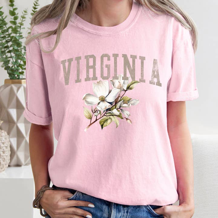 Refinery Number One LLC - Vendita all'ingrosso Maglietta serigrafata - Donna - Maglietta Virginia State Flower4