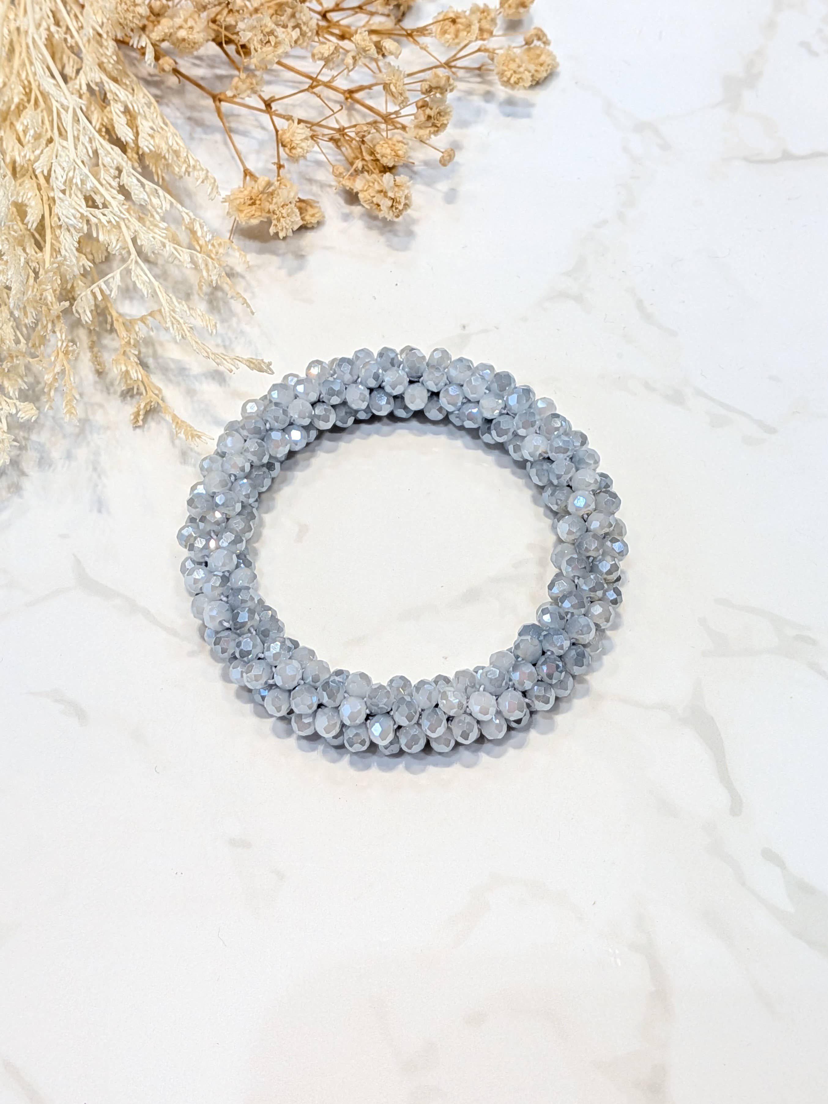 LOLO & YAYA - Wholesale Link & Chain Bracelet - Blue-tone crystal effect bracelet2