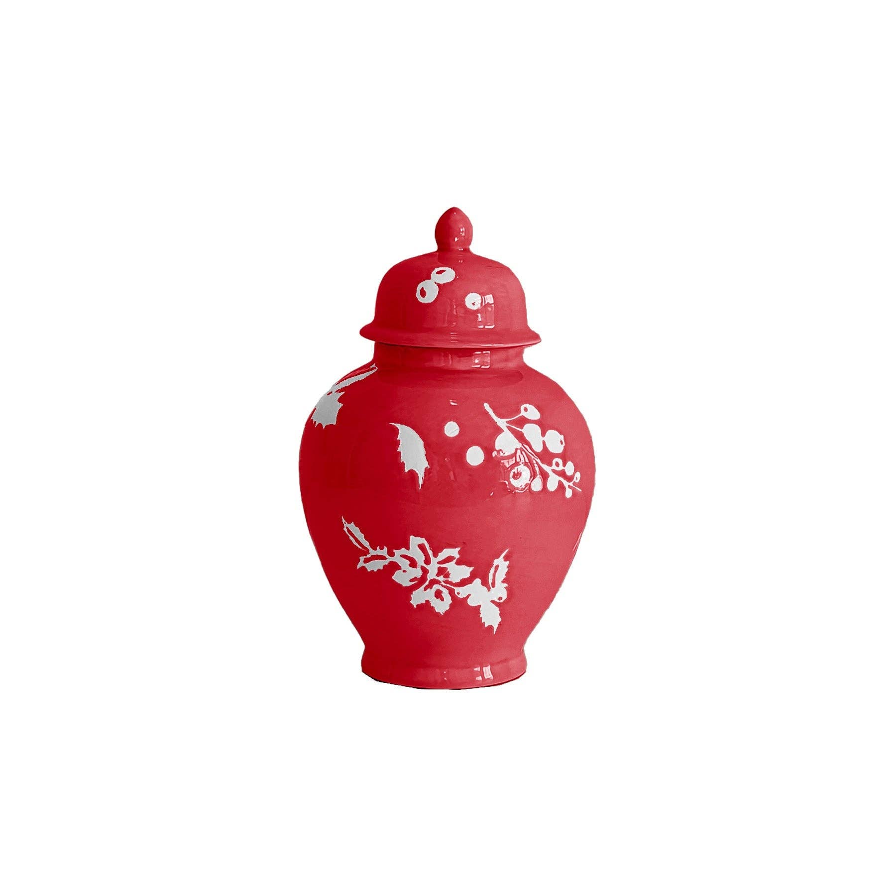Lo Home | Ruby Clay – wholesale Decorative jar – Deck the Halls Ginger Jars in Red2