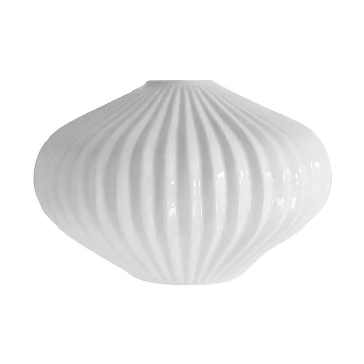 BERENICE white enamelled vase for wholesale by REMINISCENCE HOME