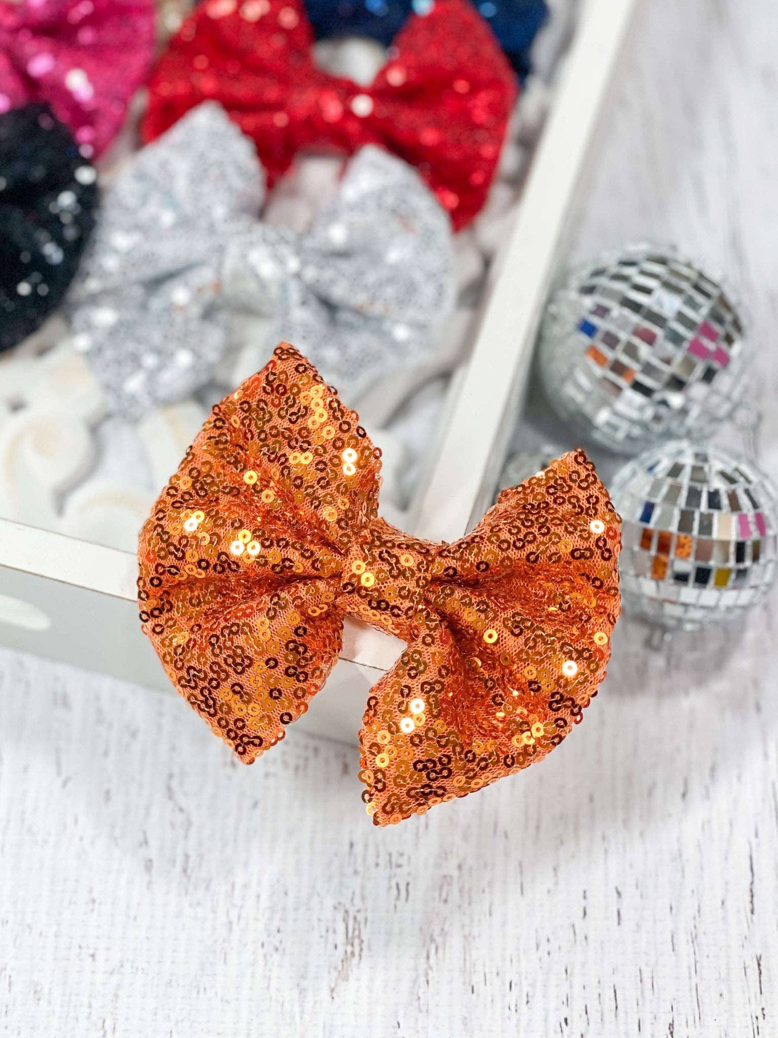 The Hair Bow Company - Wholesale Hair Bow - Kids - Sequin Hair Bow - Alligator Clip - 4"0