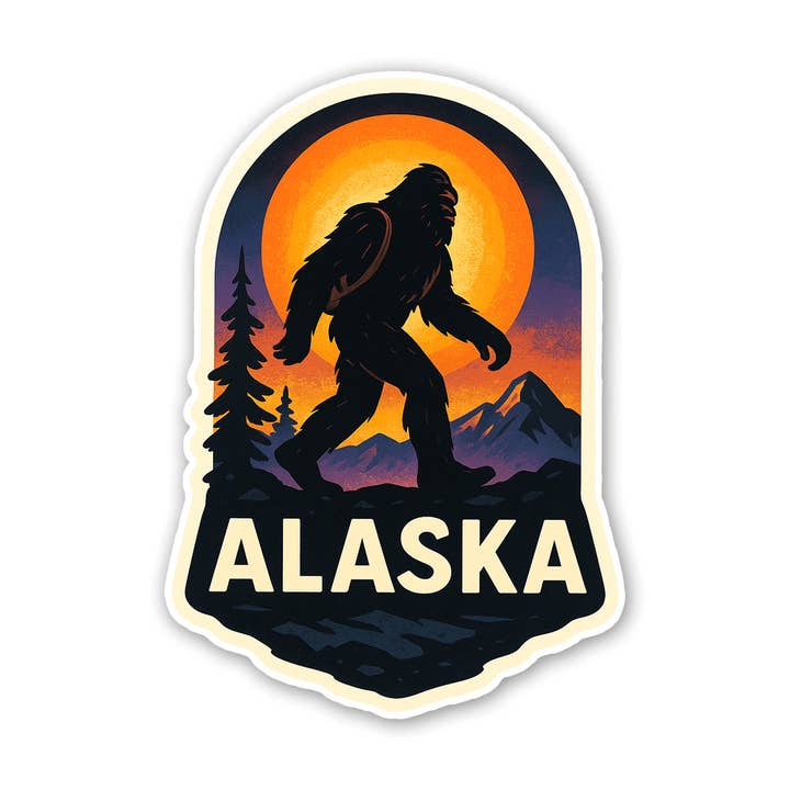 Alaska - Bigfoot Rugzaksticker voor wholesale door Sticker Atlas