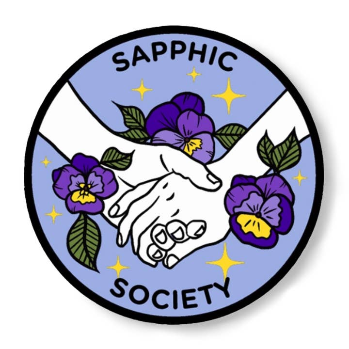 Adesivo Sapphic Society per la vendita all'ingrosso da parte di Luck and Lavender Studio
