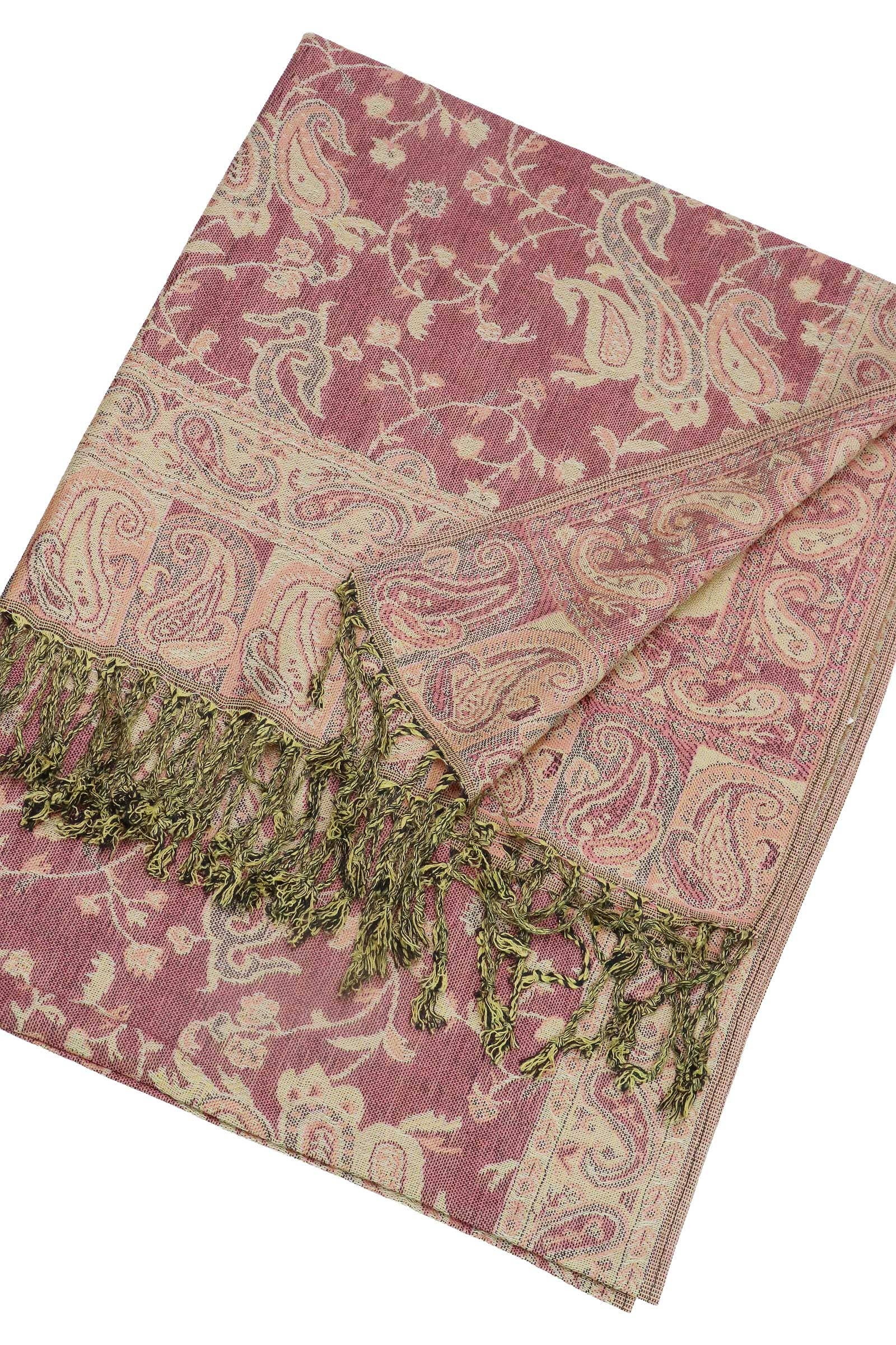 Sortiert Paisley-Blumen-Garten Pashmina-Schal mit Twist-Quasten für den Großhandel auf Faire6