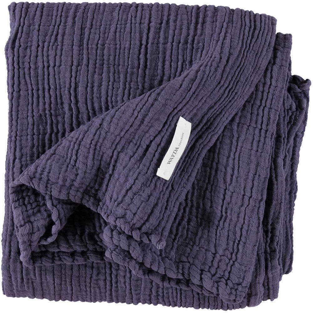 WAYDA - Vente Écharpe – femme - Foulard en mousseline de coton Afrikanisches Veilchen1