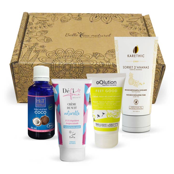 Set of 4 organic and French treatments “Instant sweetness” for wholesale by Belle au Naturel