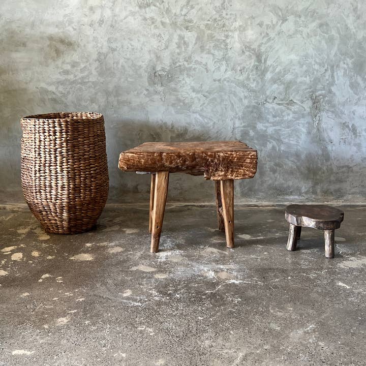 Office Objets - Wholesale Bench - Small organic bench in blonde Asian teak with four legs - Sepuluh30