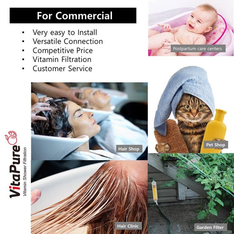 VitaPure America - Wholesale Water Filter - VitaMax Ultra Compact SUF-50V, Vitamin C Inline Shower Filter Designed by VitaPure Technology / Universal Type for the most showerheads and Removes Chlorine & Chloramine8