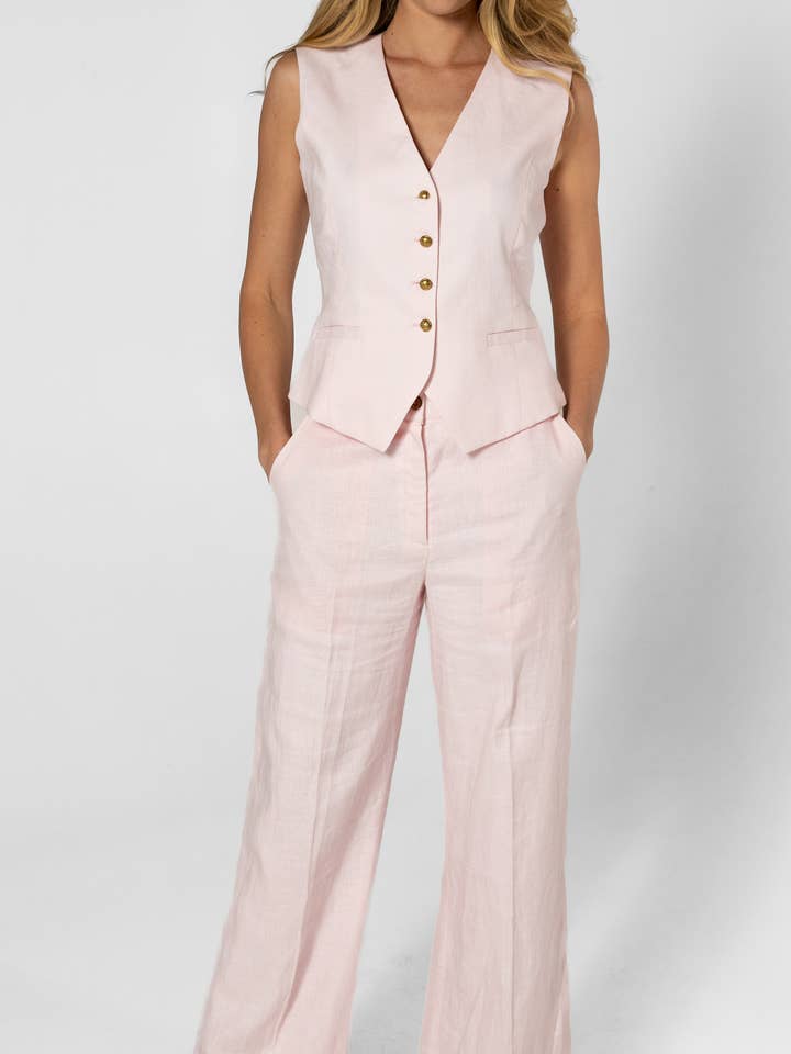 Bella Rosa Linen Pants for wholesale by Trisha Paterson Collection