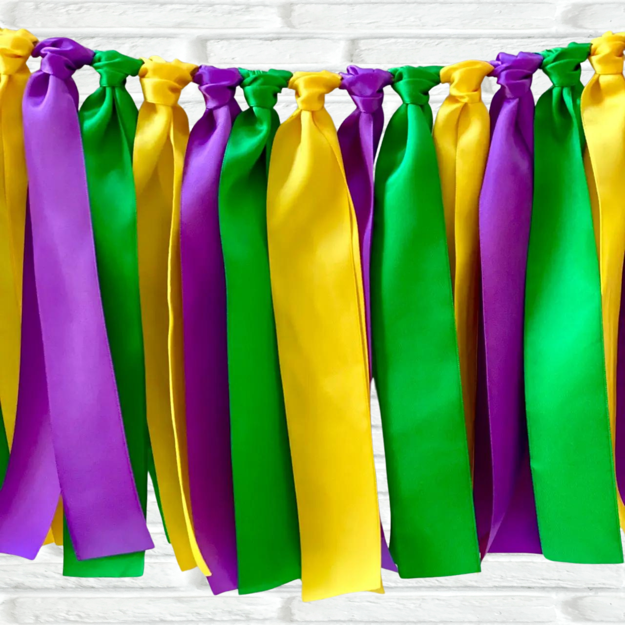 The Party Teacher - Wholesale Bunting/Garland - Mardi Gras Ribbon Bunting4