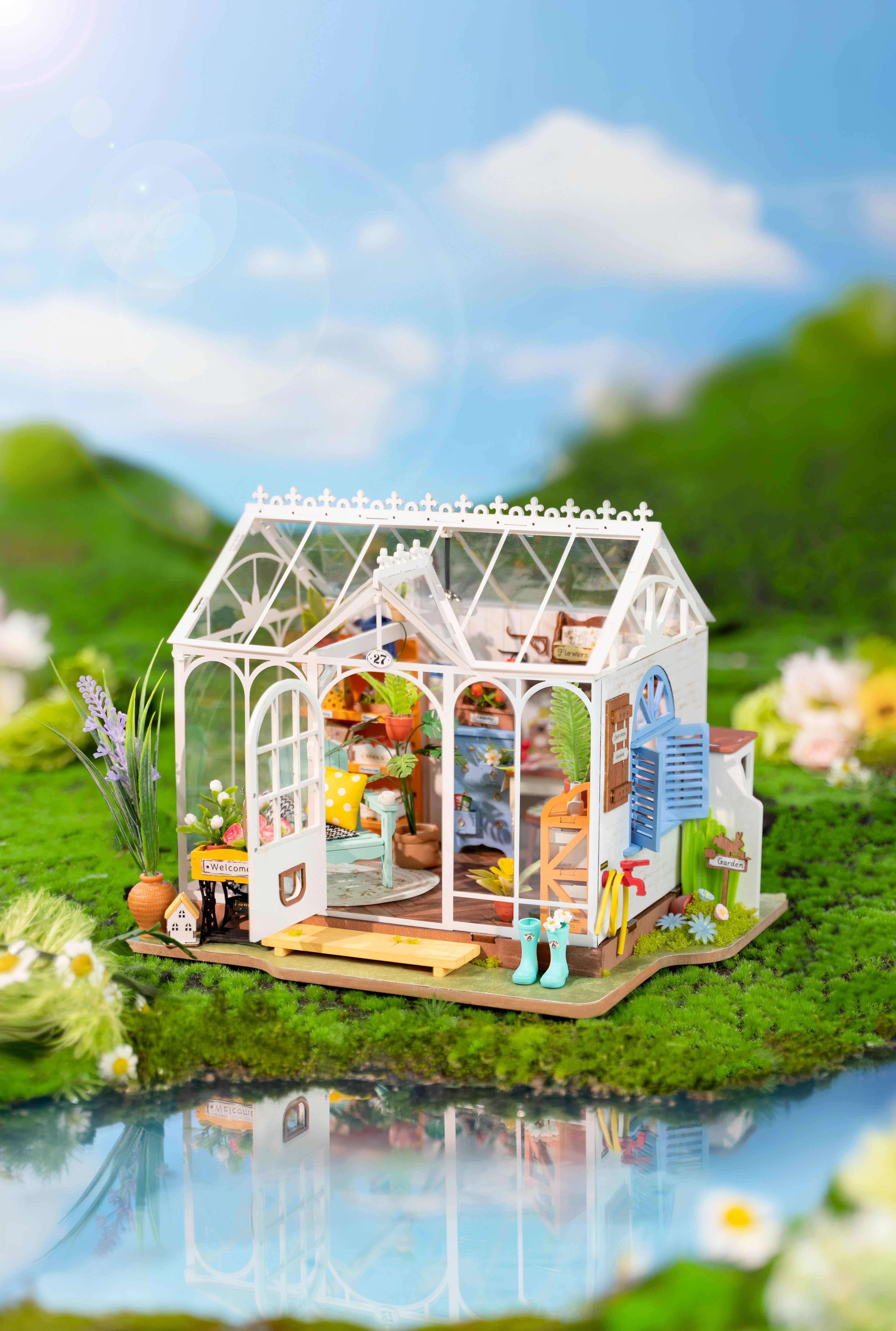 Hands Craft - Wholesale DIY Craft Kit - DIY Miniature House Kit: Dreamy Garden House12