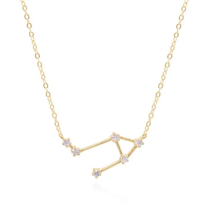 Gold Trip – wholesale Pendant/charm necklace – Libra Zodiac Constellation Necklace1