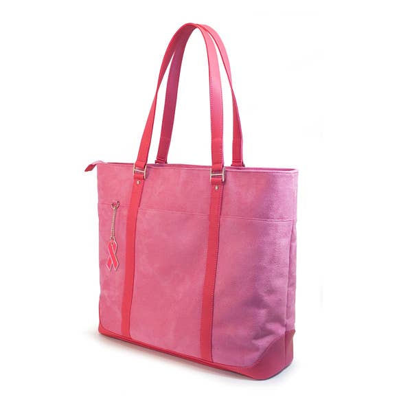 Pink Faux-Suede 14.1" To 17.3" Tote for wholesale by Mobile Edge LLC