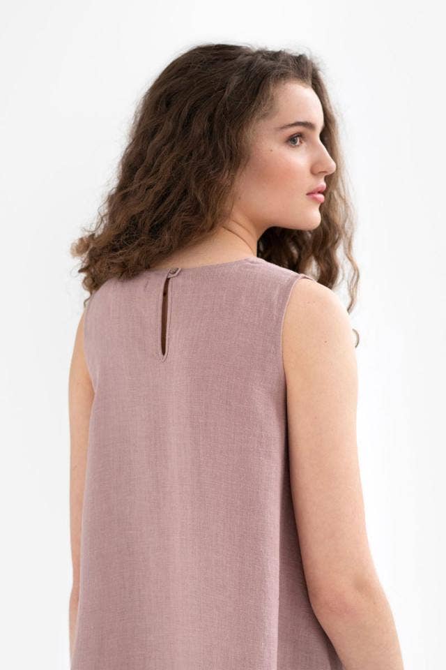 MagicLinen (We handle U.S. import procedures for you) - Wholesale Jurk - Dames - Royal Toscana mouwloze linnen jurk10