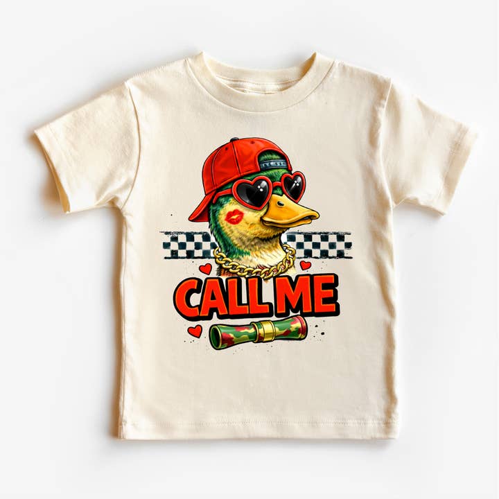 Boys Duck Call Me Valeintine's Day Shirt - Duck Hunting Valeintine Tee for wholesale by Madi Moosh