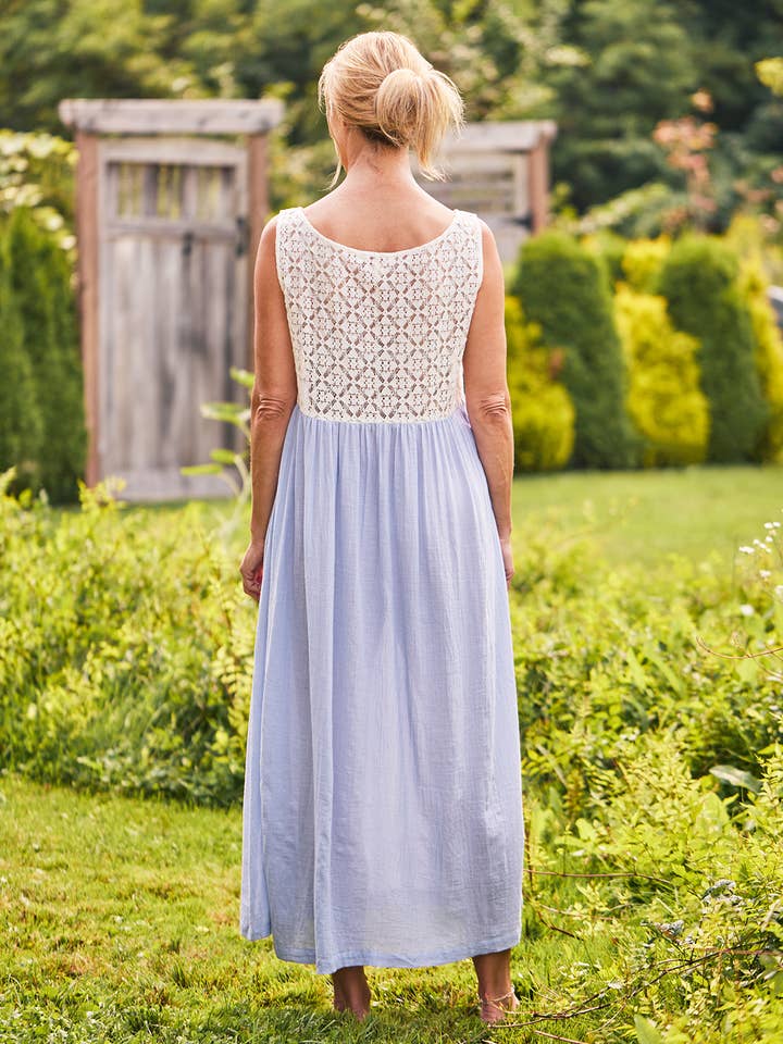 April Cornell Apparel - Vendita all'ingrosso Camicia da notte da donna - Bon Nuit Nighty - Blu