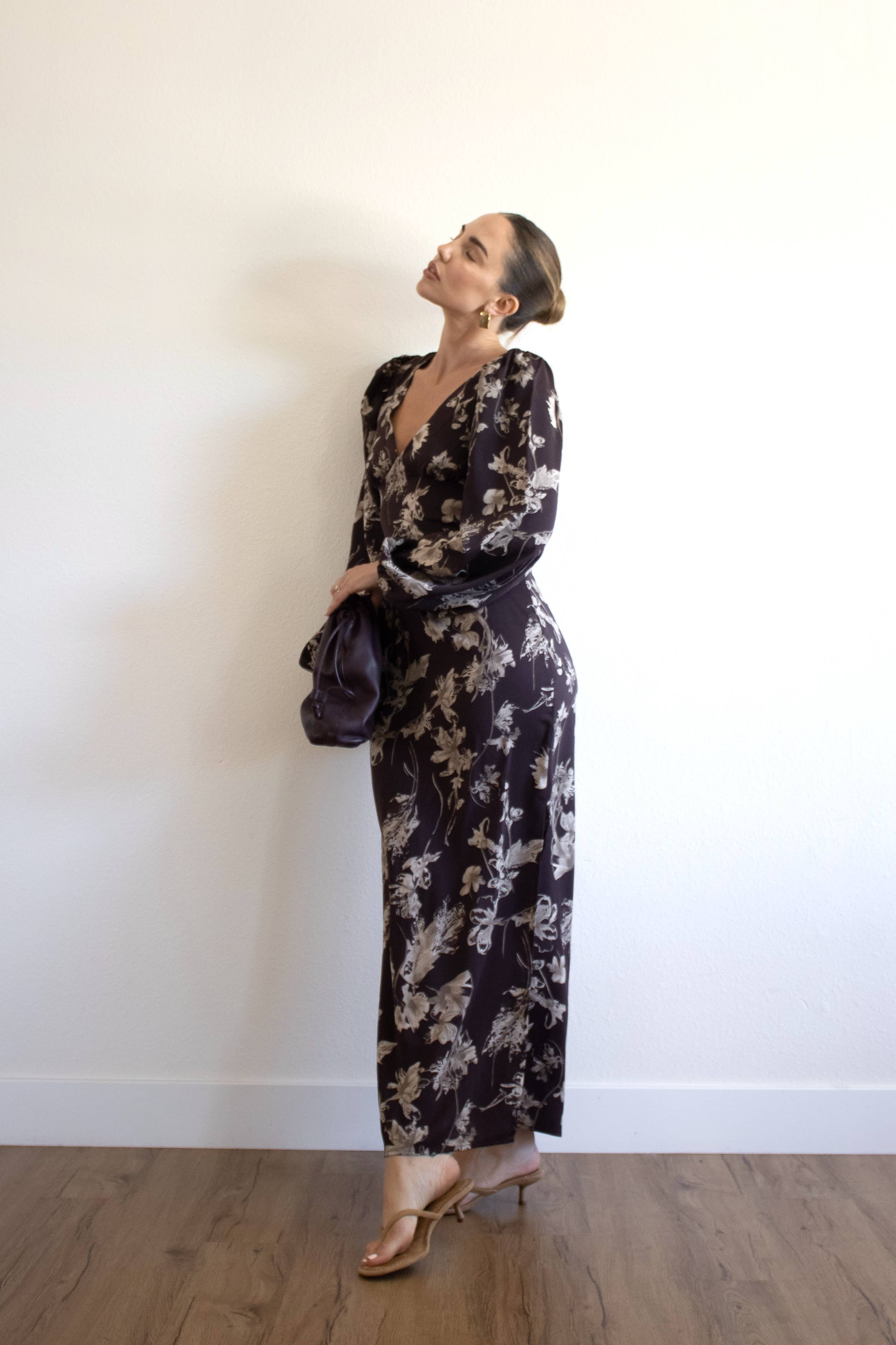 ACOA COLLECTION - Wholesale Dress - Women's - LACE UP BACK MIDI DRESS WITH SLIT3