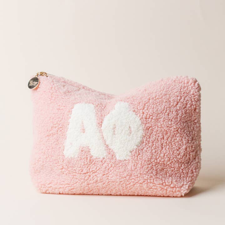 The Darling Effect - Wholesale Pouch - Women's - SORORITY SALE - Greek Letter Teddy Pouch - Blush15
