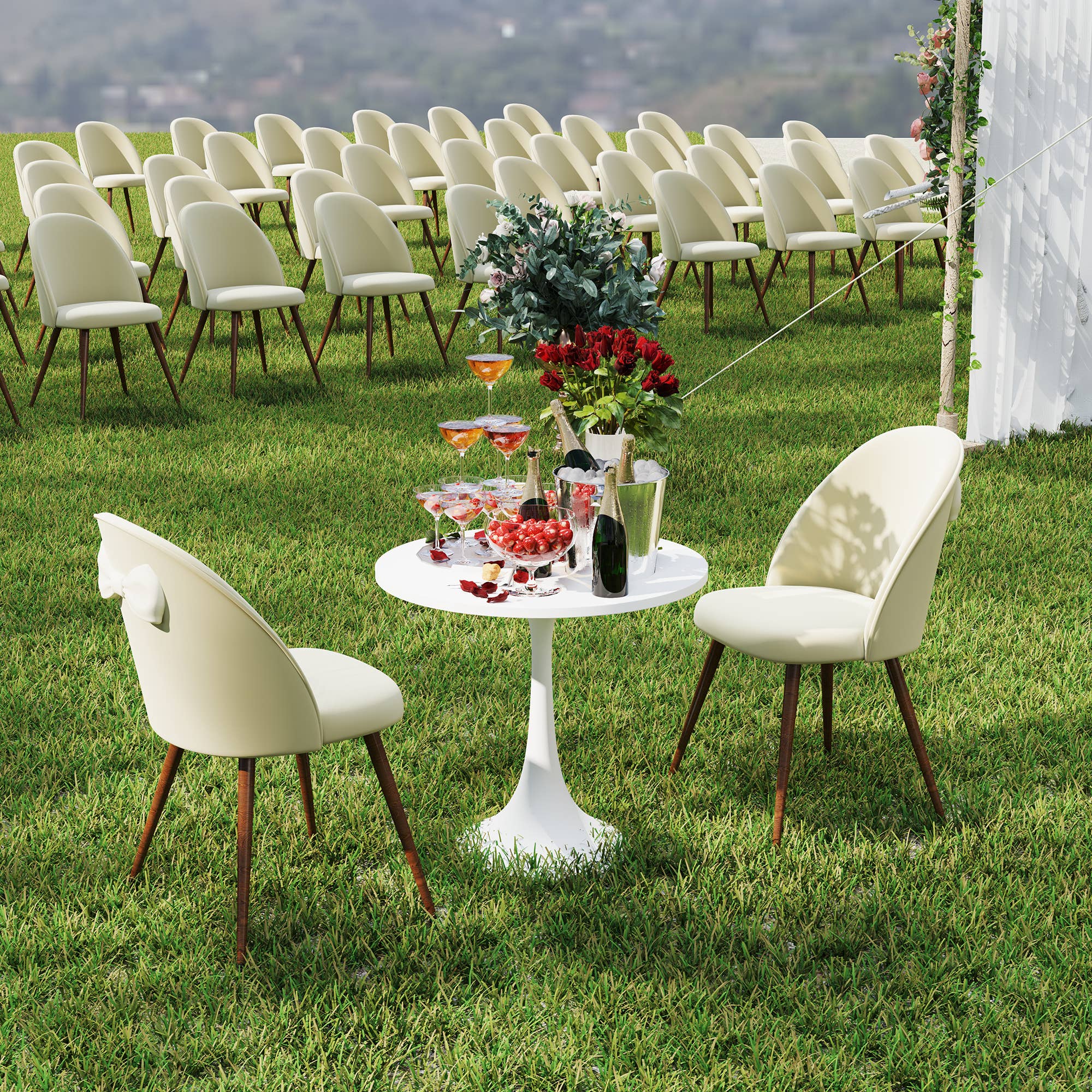 39F Inc. - Wholesale Patio Set - 3-Piece Dining Set With Round Table and 2 Optional Chairs11