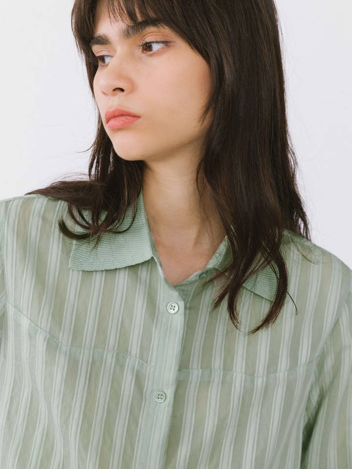 CUBIC - Wholesale Blouse - Women's - Striped Classic Shirt14