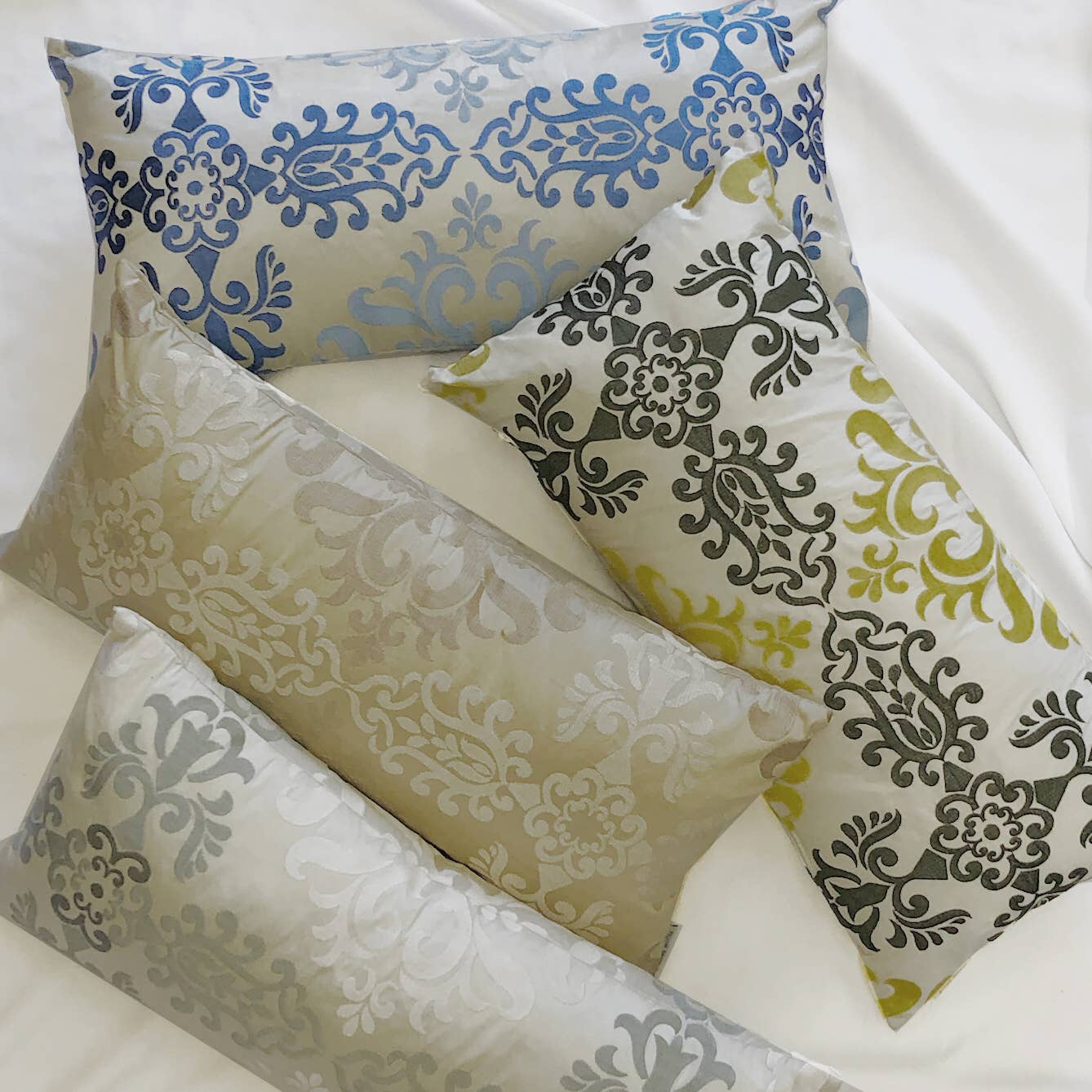 Pillow Decor - Wholesale Throw/Decorative Pillow - 21" x 21" Sumatra Stargaze Embroidered Silk Throw Pillow4