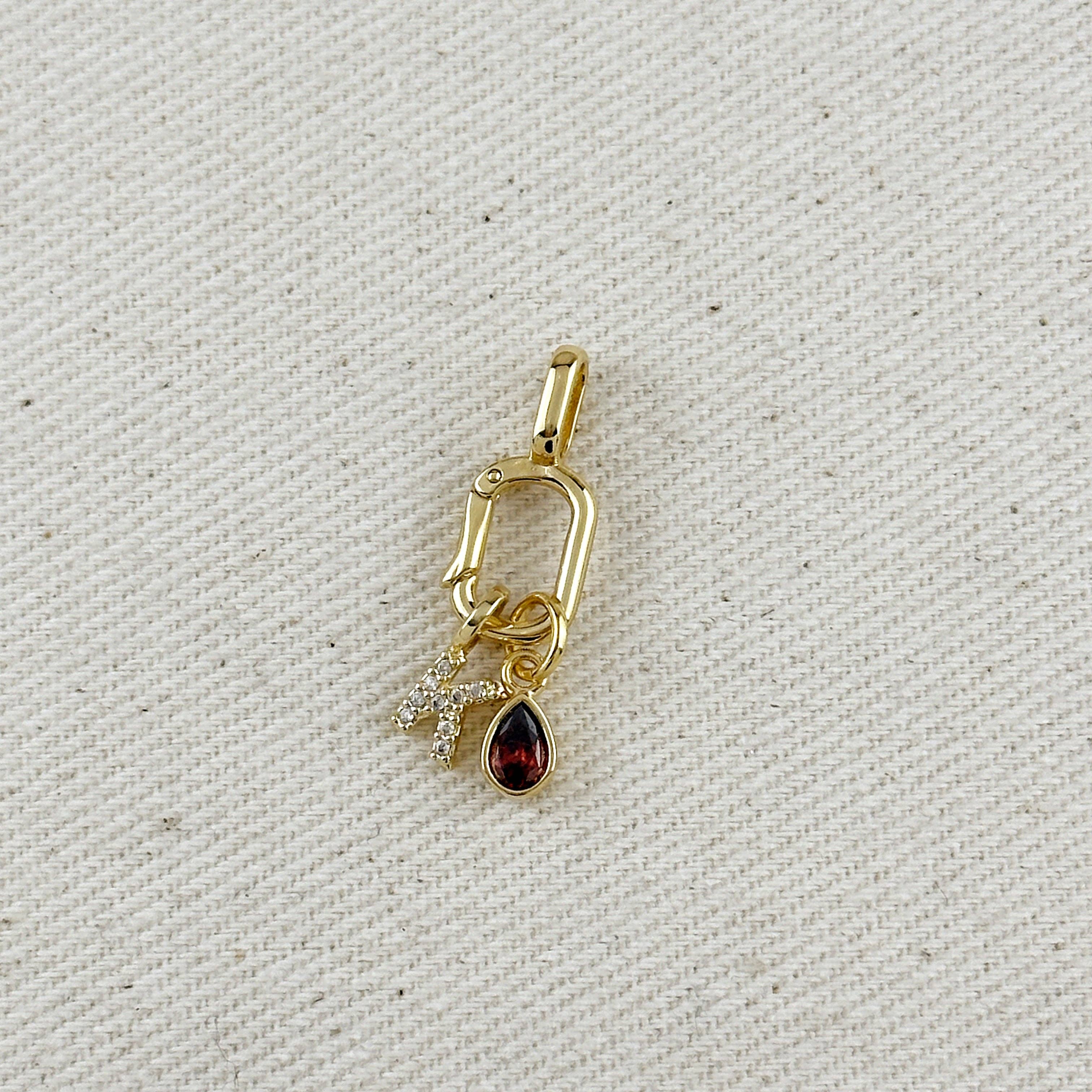 GoldFi - Wholesale Individual Charm/Pendant - 18k Gold Filled Birthstone Bezel Drop Charm 14