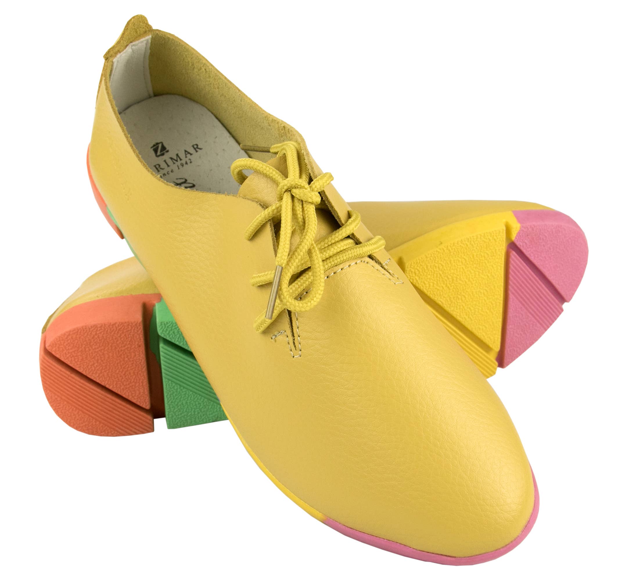 Yellow Zerimar Women's Leather Loafers - Comfort Dress Shoes, Yllow for wholesale on Faire
