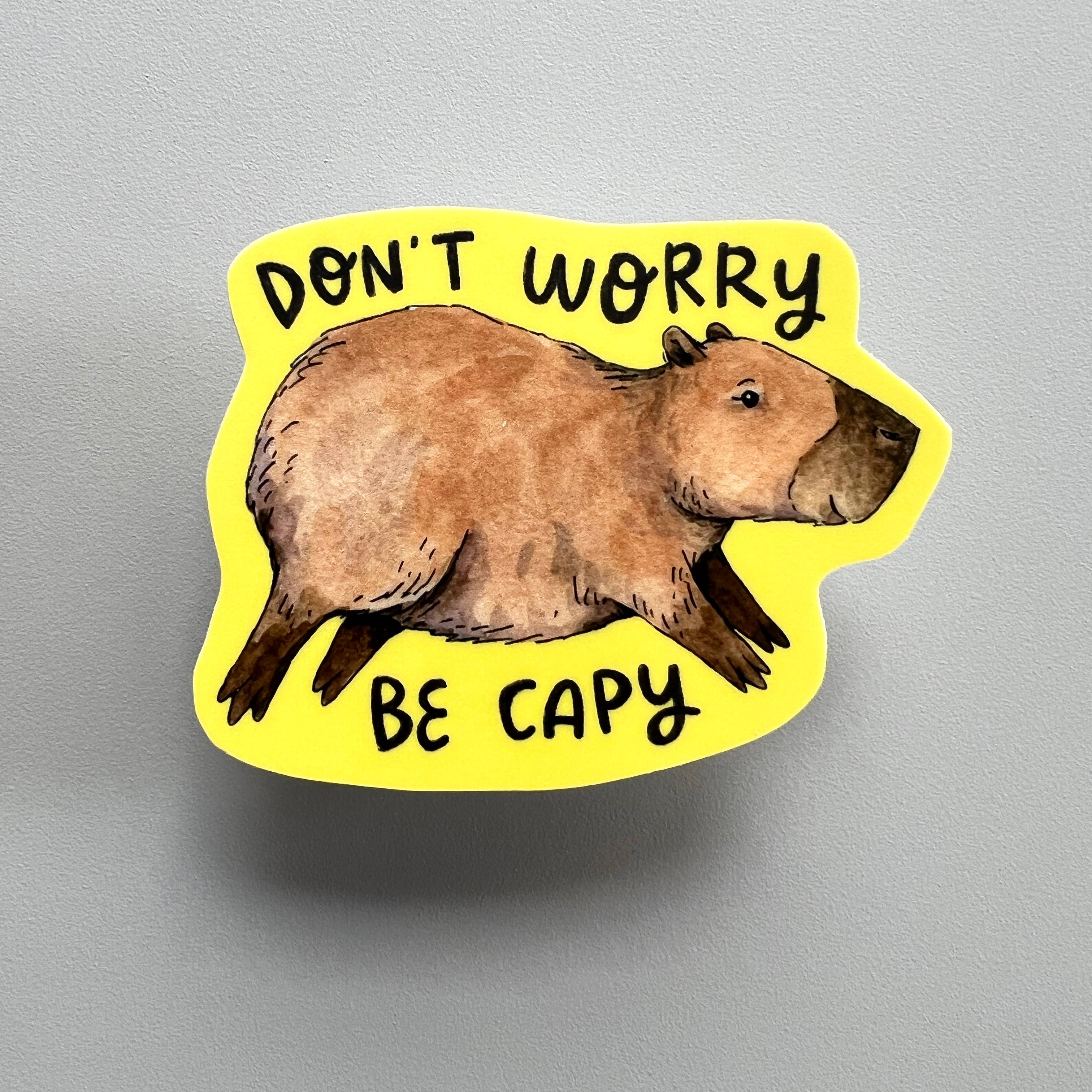 Paper Wilderness - Vendita all'ingrosso Adesivo - Adesivo Don't Worry Be Capy Capybara1