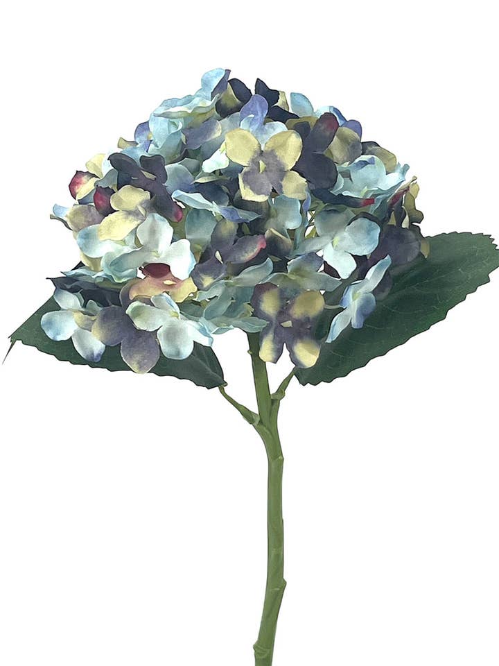 RAMA HORTENSIA POLIEST.AZUL, 38cm(15cm) para venta al por mayor de Aguilar Málaga