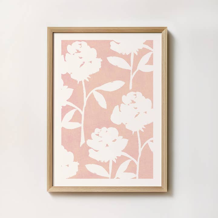 Kunsttryk - Pastelrosa roser for engroshandel hos intemporalis