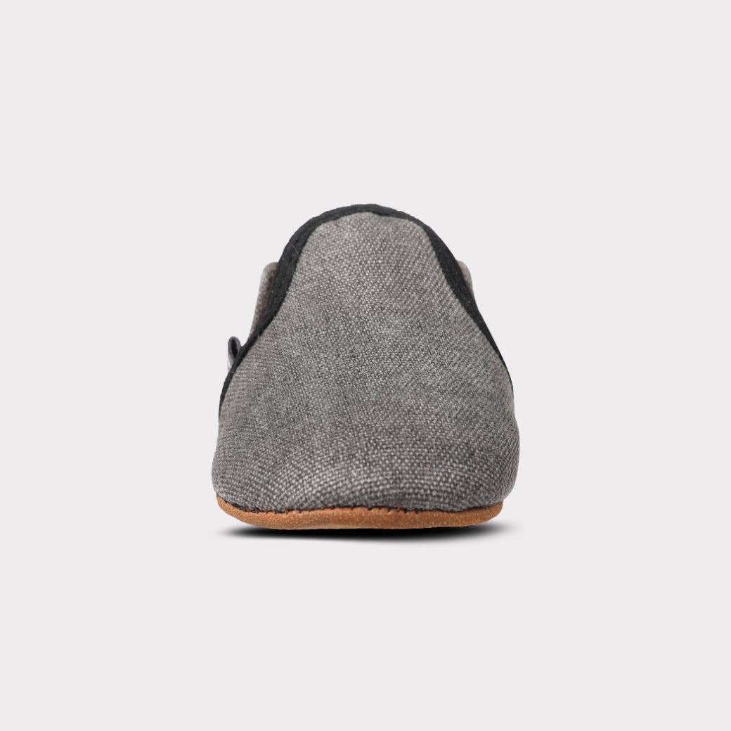 Charcoal Brown Rascal Soft Sole Boys Slip-On Crib Shoe for wholesale on Faire3
