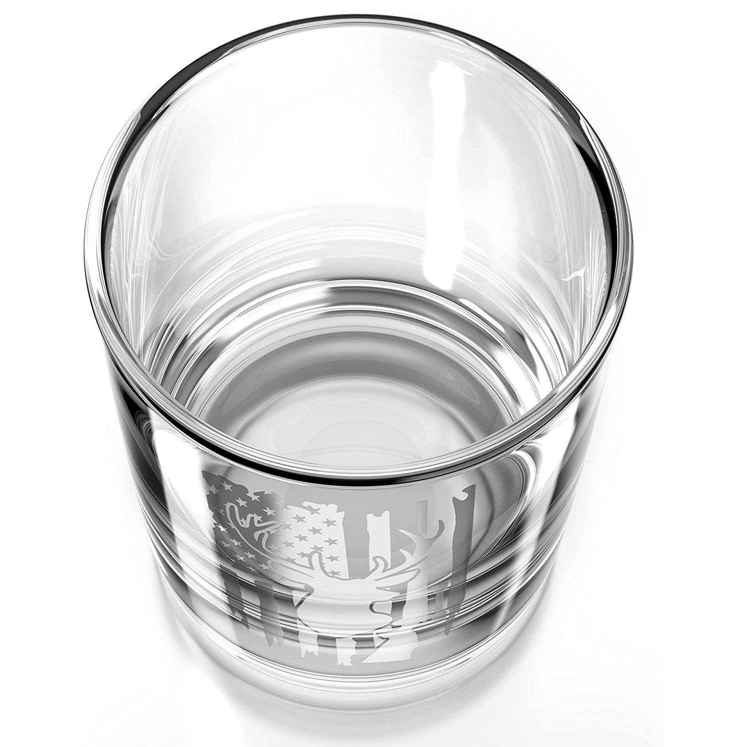 Old Southern Brass - Wholesale Cocktail/Liquor Glass - Deer Hunter American Flag - Whiskey Glass2