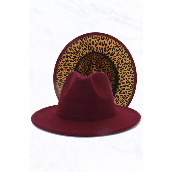 Suzie Q USA - Wholesale Fedora - Women's - Double Sided Color Matching Leopard Jazz Hat6