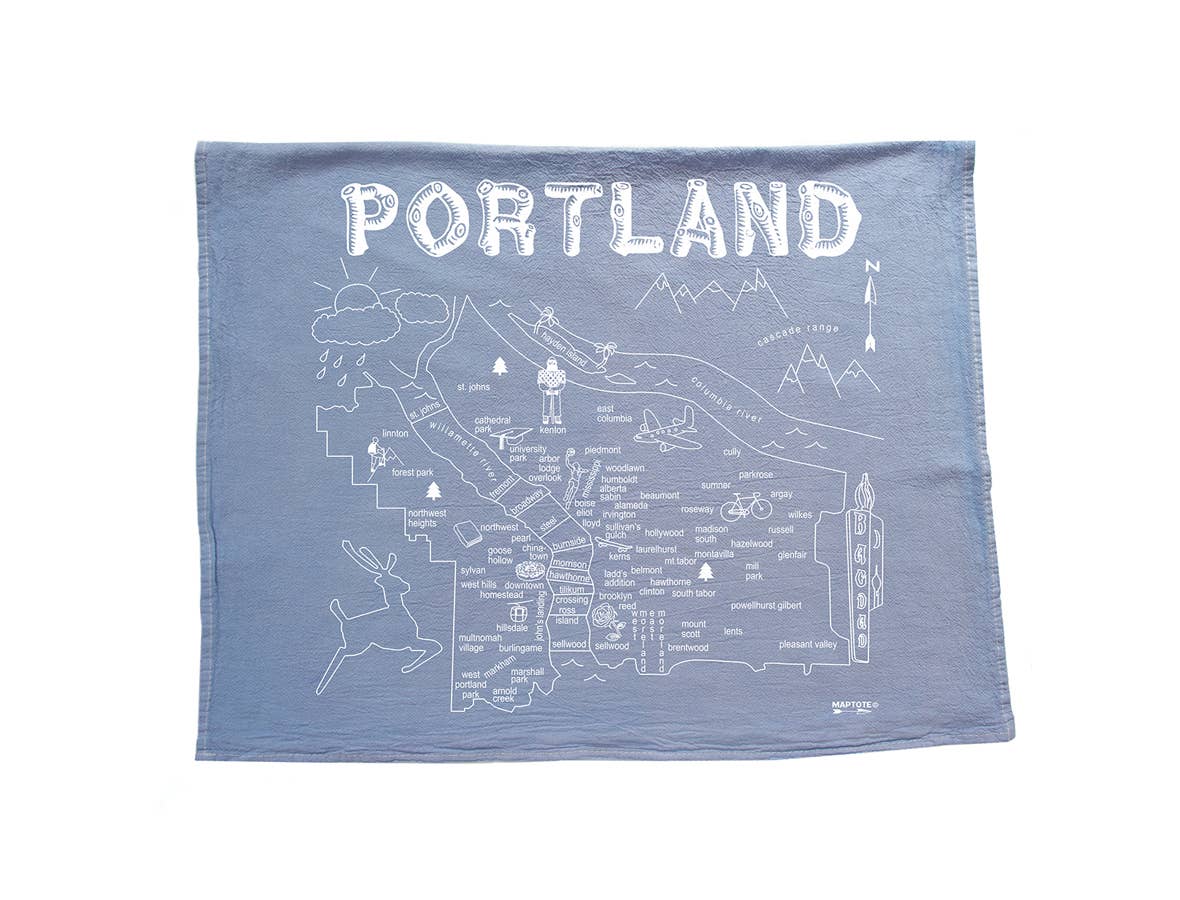 Maptote - Wholesale Tea Towel - Portland Tea Towel1