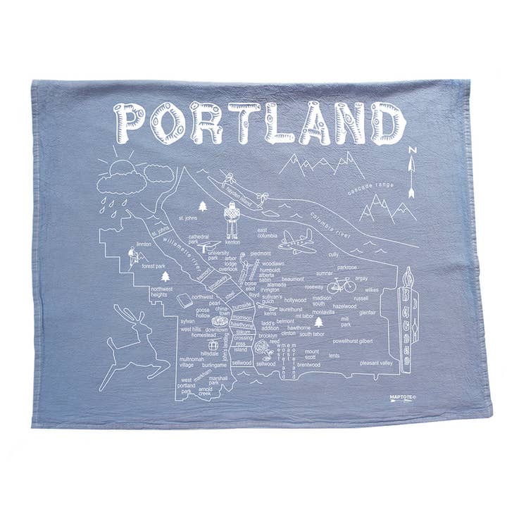 Maptote - Wholesale Tea Towel - Portland Tea Towel1