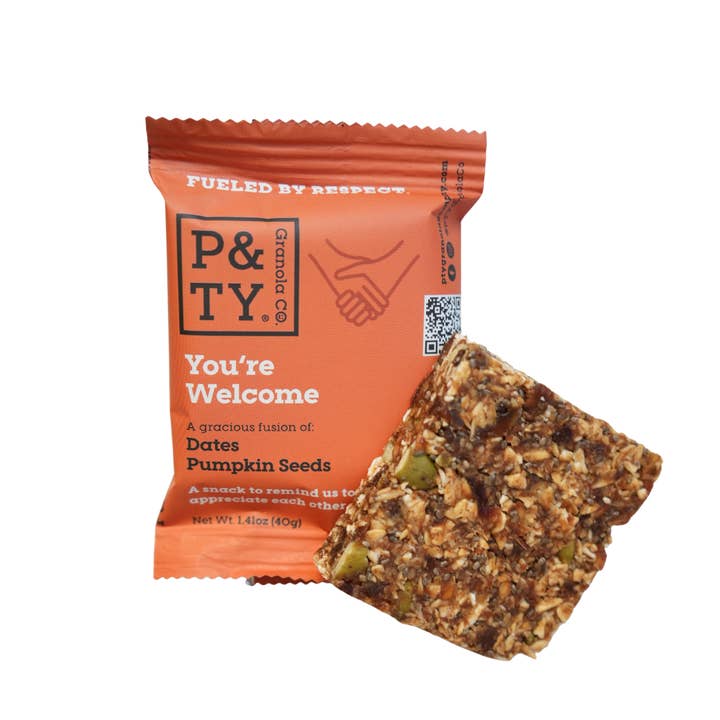 P&TY Granola Co. - Wholesale Snack Bar - You're Welcome Granola Bar: Dates, Pumpkin Seeds4