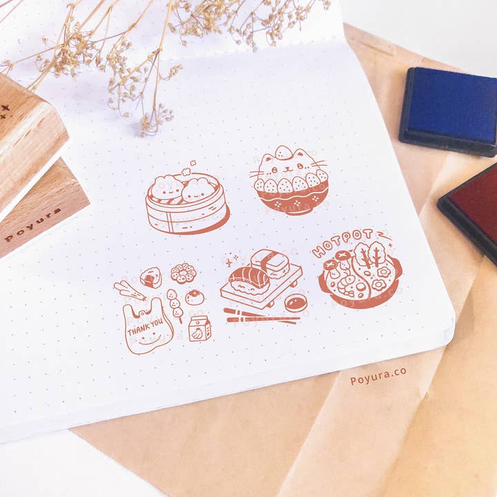 Poyura - Wholesale Rubber/Decorative Stamp - Sushi Wooden Stamp4