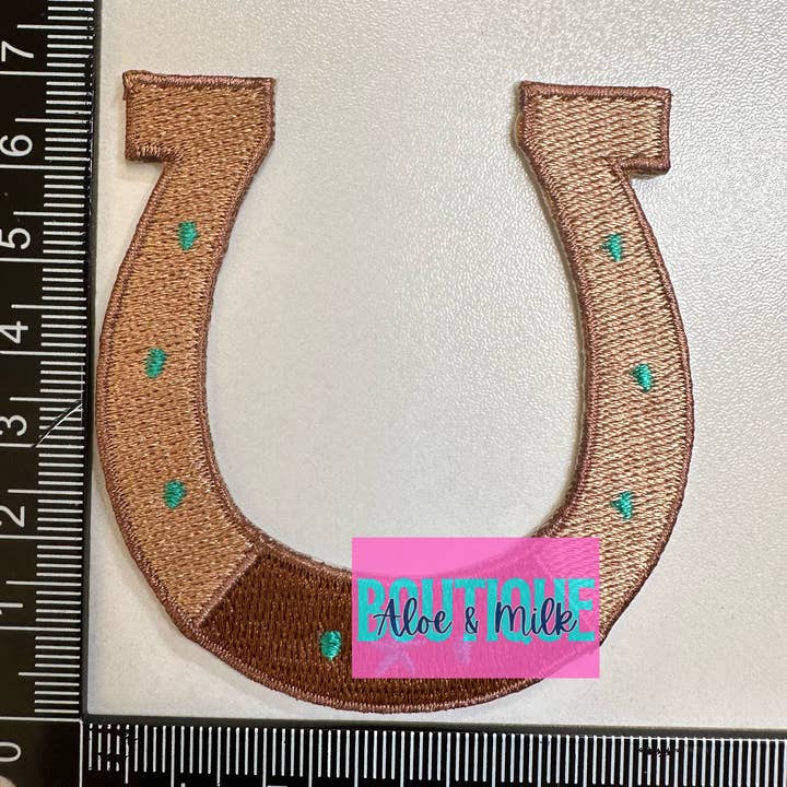 Horseshoe Patch, western patch, horse patch, cowboy patch for wholesale by Aloe and Milk Boutique