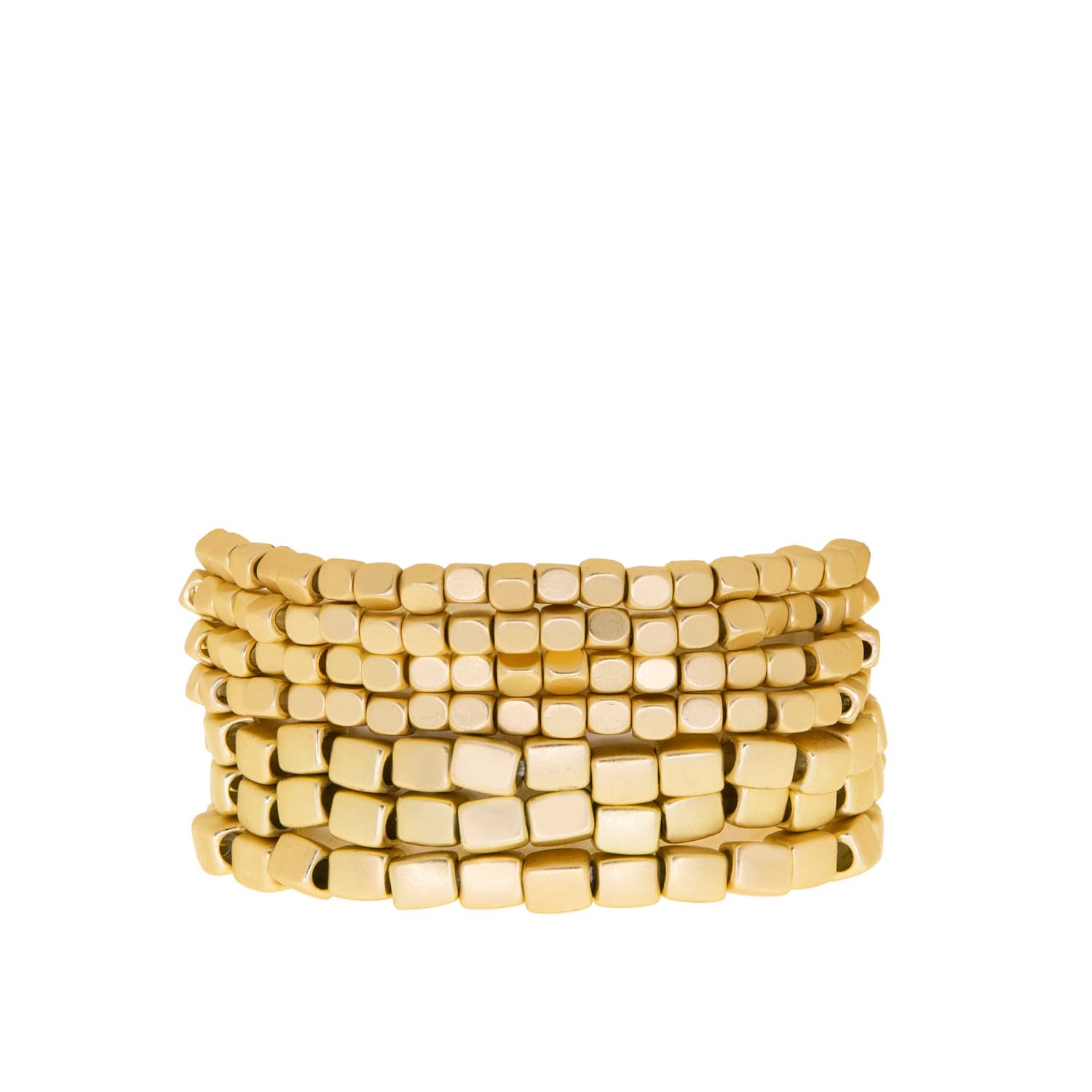 Marlyn Schiff - Wholesale Jewelry Set - square metal beaded bracelet set1