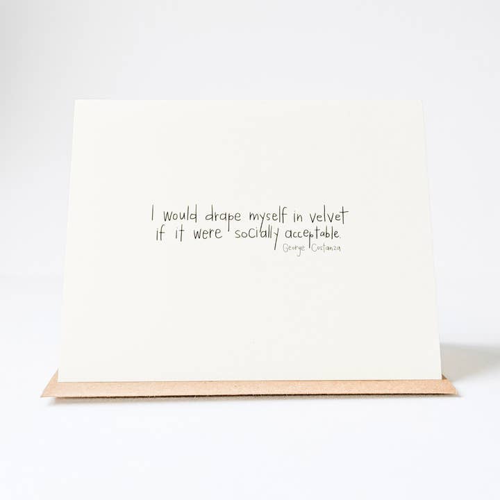 Tarjeta George Costanza para venta al por mayor de under the stairs paper co.