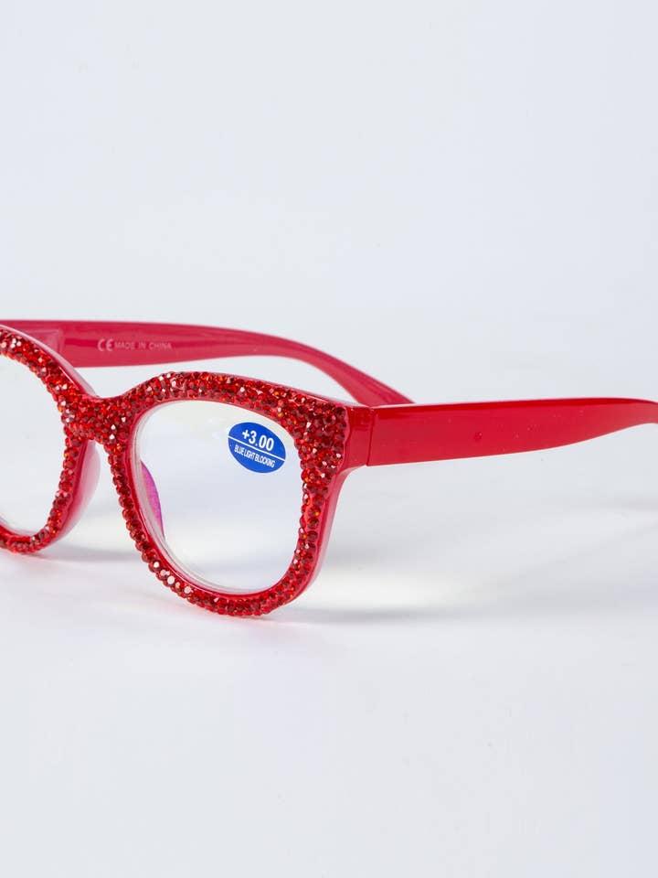 Handmade Rhinestone Round Readers G0391 for wholesale by Ole