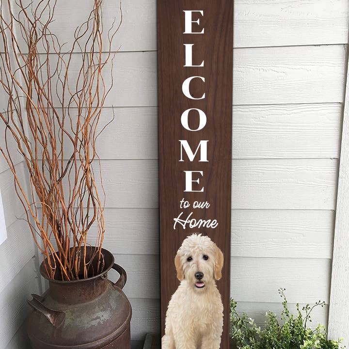 E&S Pets – Großhandel Schild für Außenbereich – Goldendoodle Willkommensschild1