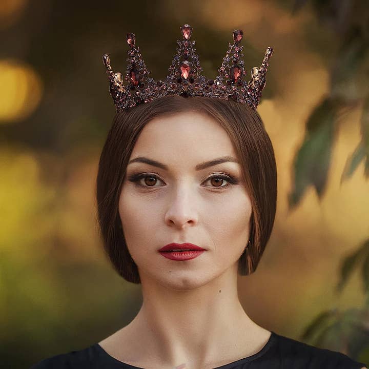 SWEETV - Wholesale Tiara - Women's - Queen Crown for Women Vintage Tiara Mulberry + Purple