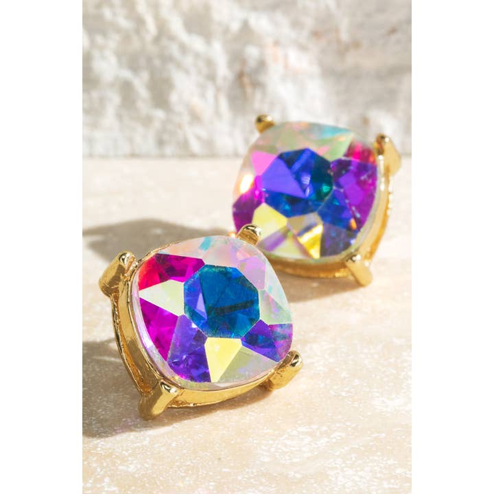 Urbanista - Vendita all'ingrosso Orecchini a bottone - Orecchini a bottone con vetro sfaccettato9