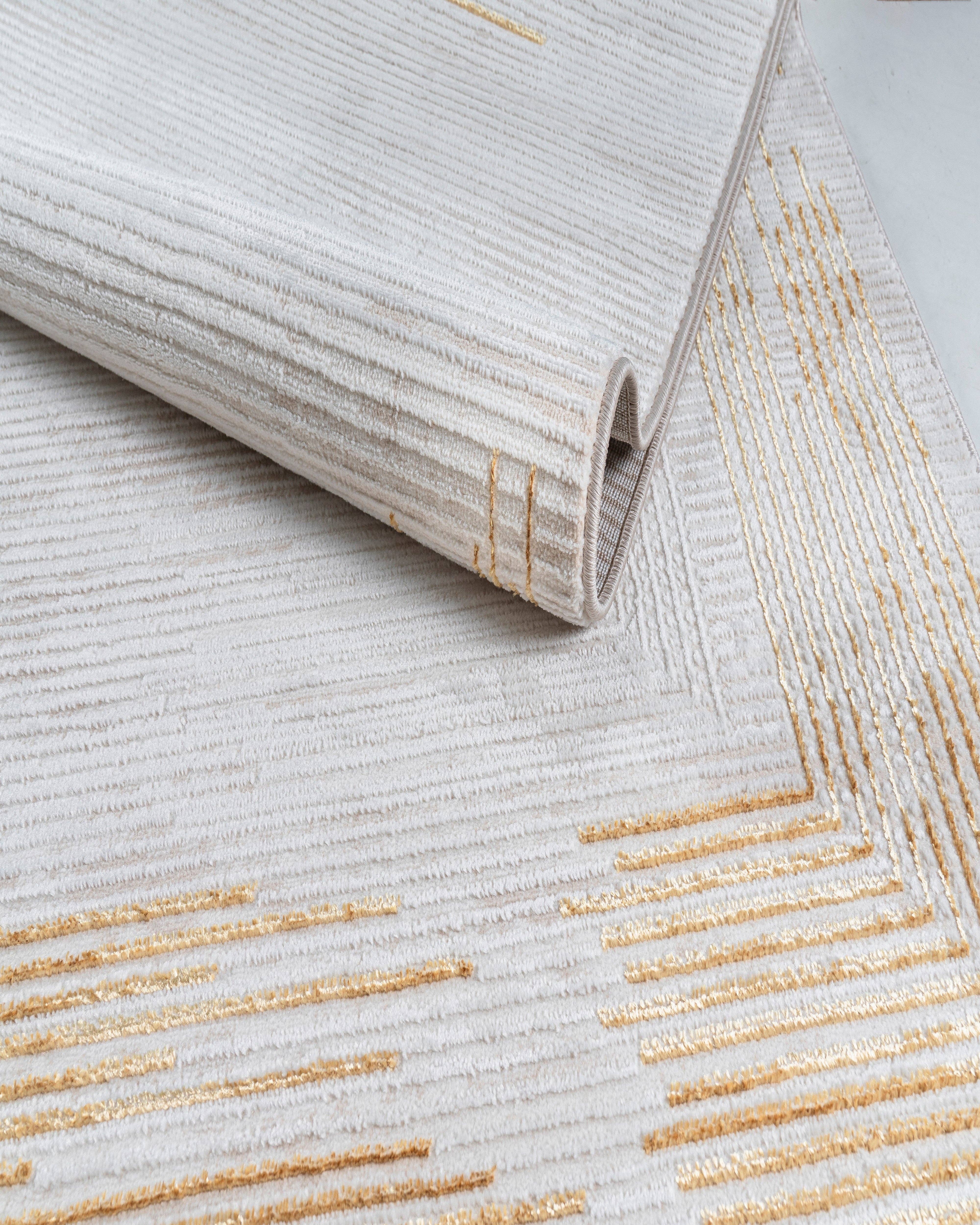 Rug Star USA - Venta al por mayor Alfombra pequeña - Alfombra turca Gamma Premium Collection dorado/beige 517A8