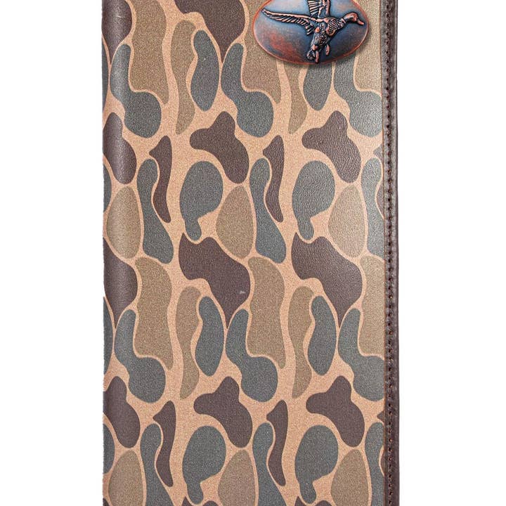 Mallard Men's Secretary Old School Camo Leather Wallet. for wholesale by Zep-Pro