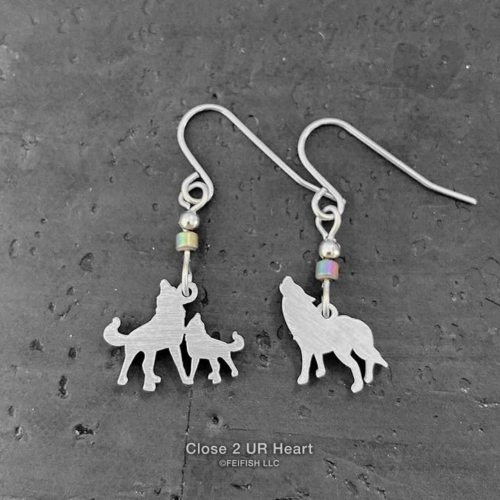 Wolves Earrings for wholesale by Close 2 UR Heart