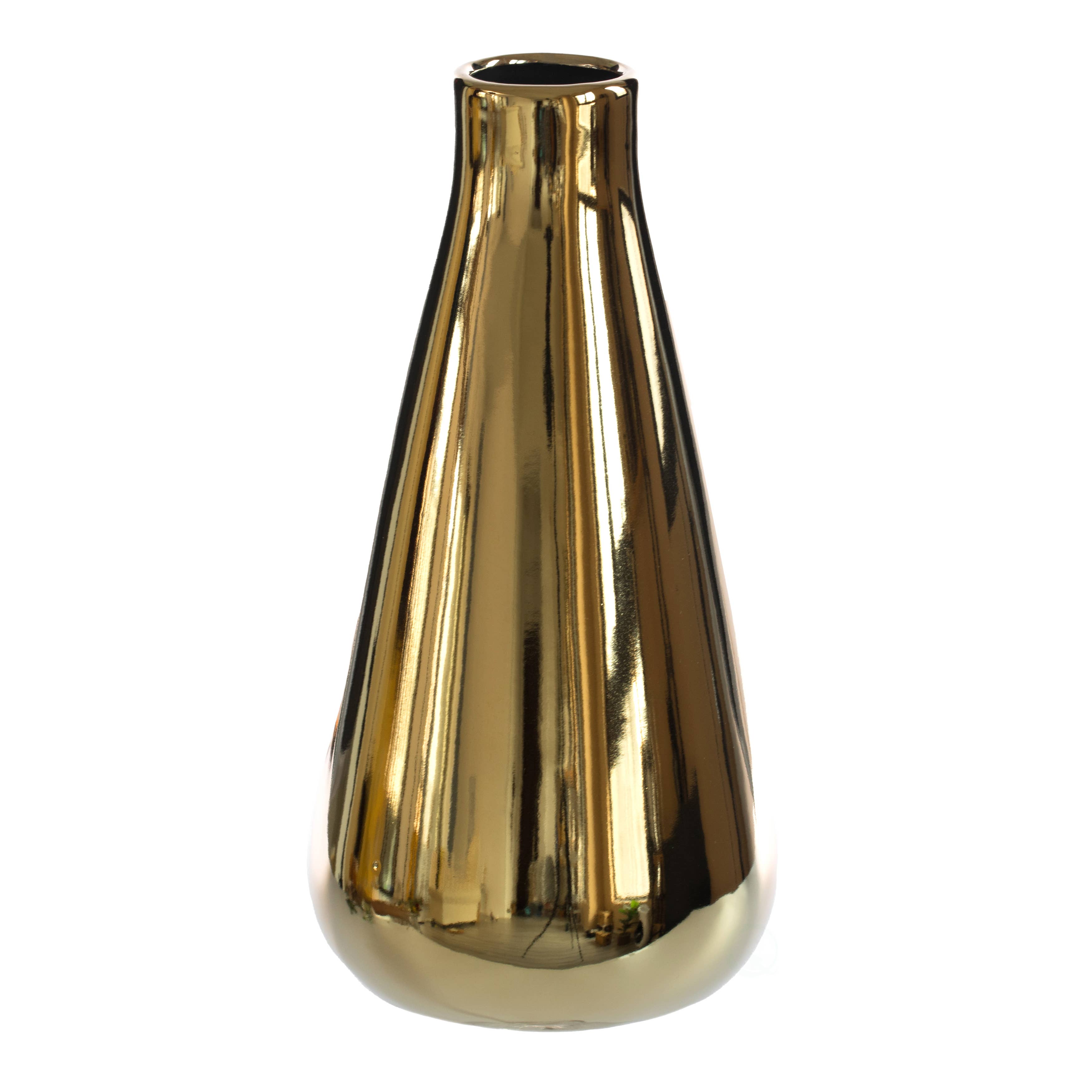 Quickway Imports - Wholesale Vase - Decorative Ceramic Modern Centerpiece Table Vase, Gold8