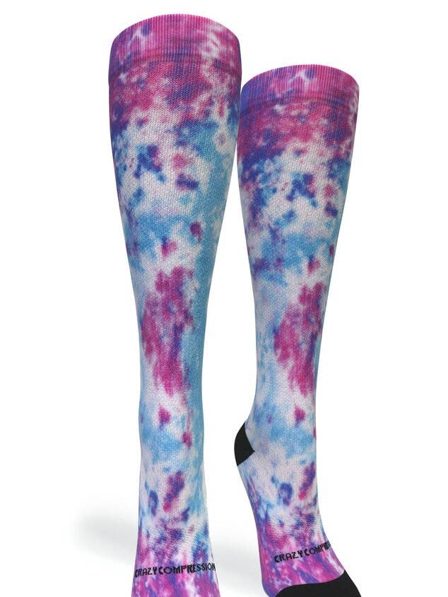 Chaussettes de compression 360 Color Run OTC (standard et très larges) pour la vente par Crazy Compression