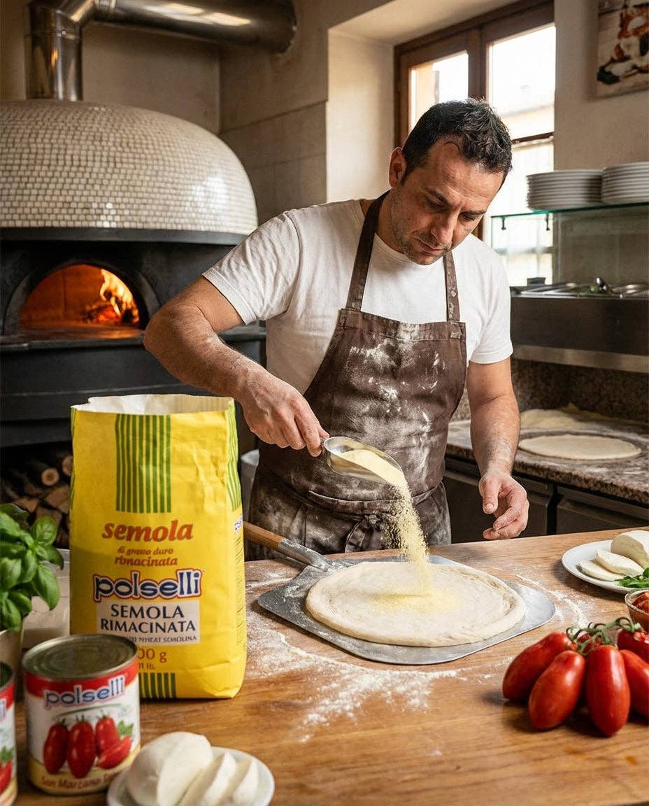 Wholesale Italian Food - Wholesale Flour - Polselli, Semola Flour, Semola Rimacinata, 11 lb ( 5 kg)3